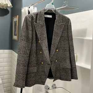 Zara check blazer